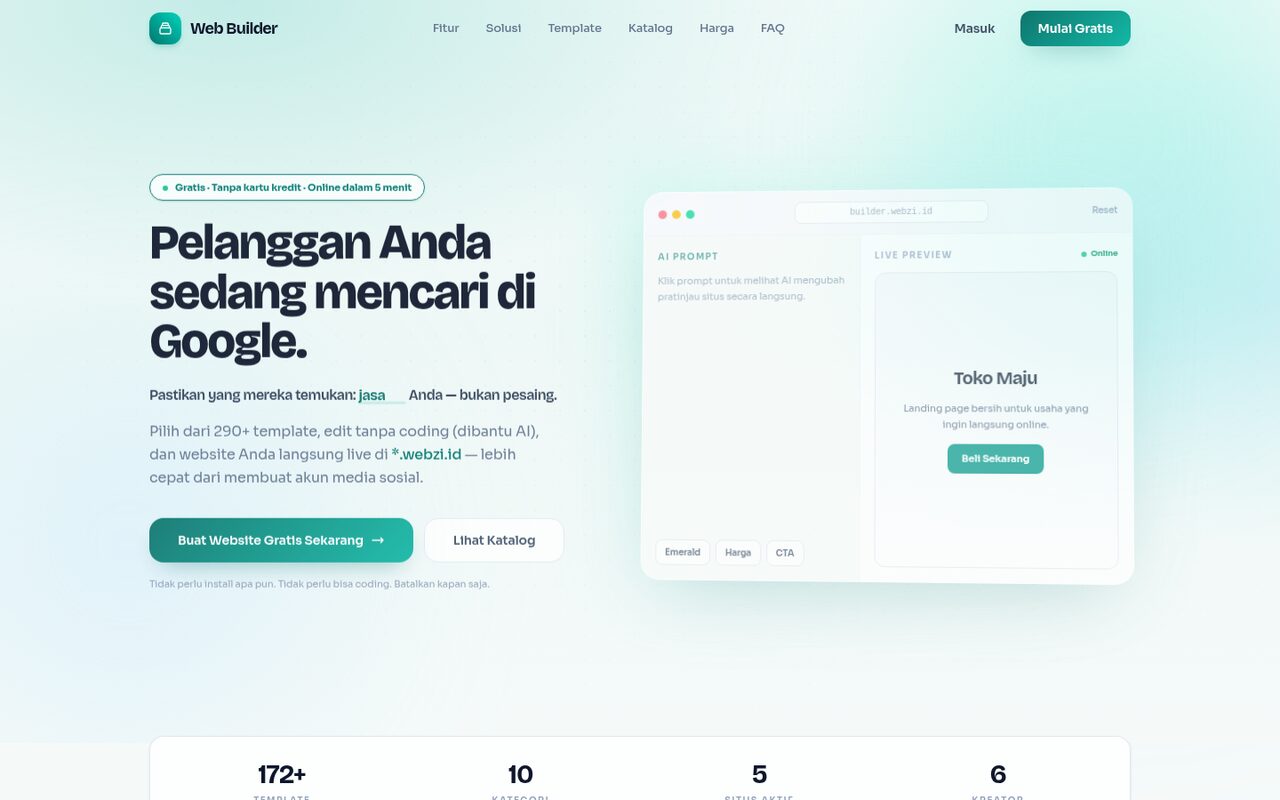 Tampilan layanan web dan aplikasi custom